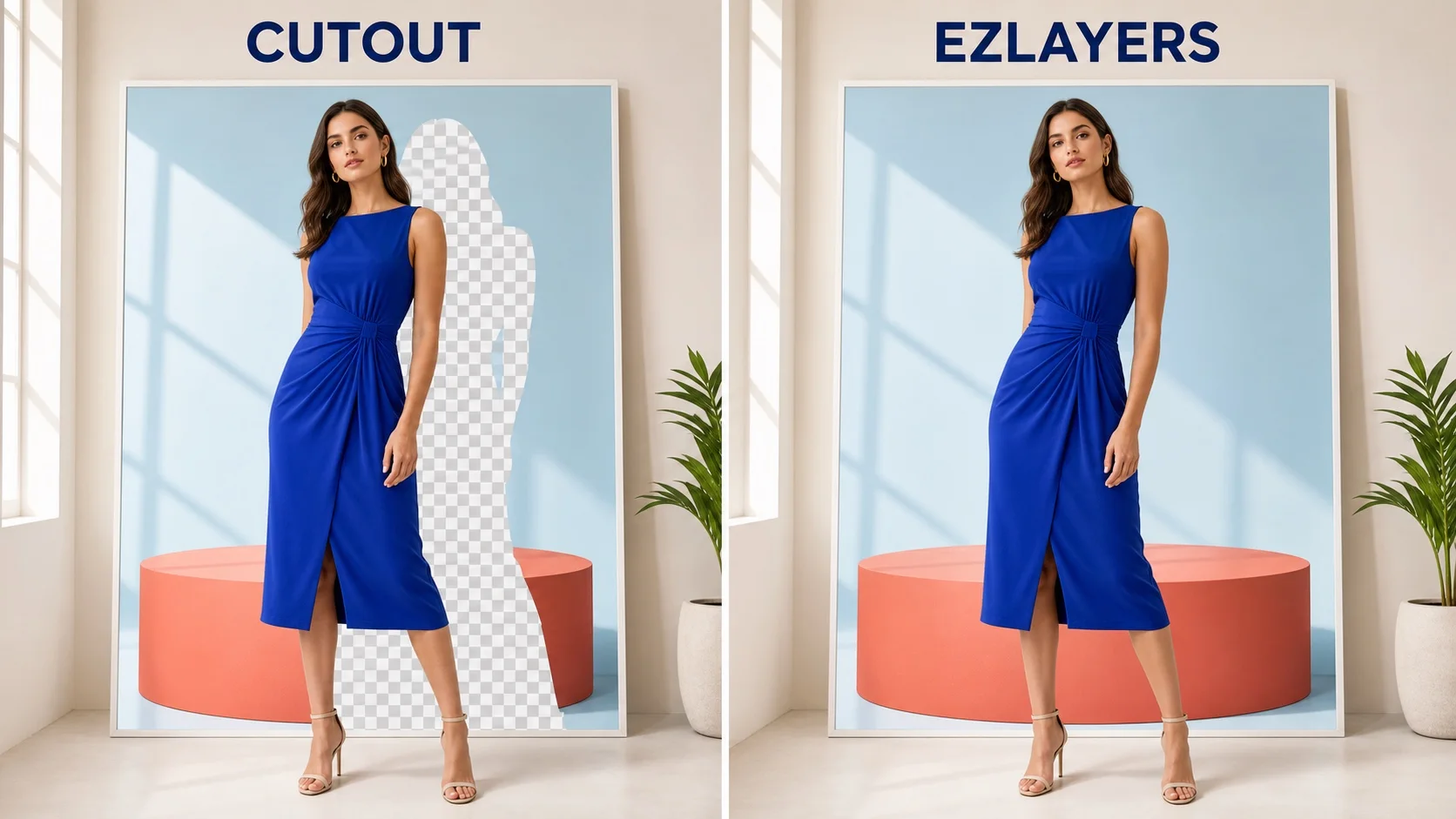 Traditional Cutout vs EzLayers Amodal Inpainting Comparison
